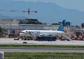 File image of United Airlines aircraft at Malaga Airport.