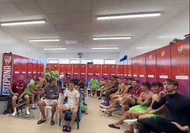 The Estepona players awaiting the outcome of the draw.