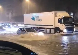 Video capture showing the state of the A-7 motorway this morning in Cancelada.