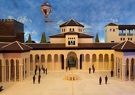 The Patio de los Leones made with chocolate.