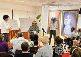 Ana Mula during the meeting with the local residents earlier this week.