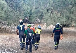The climber was rescued from a cave route in the Alfarnatejo on Monday.