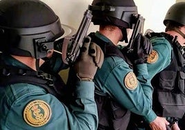 Deployment of the Guardia Civil.