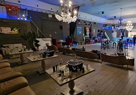 Inside the premises after partygoers were ordered to leave