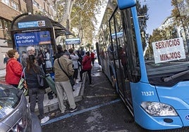 File image of the last national strike by bus drivers on 28 October.