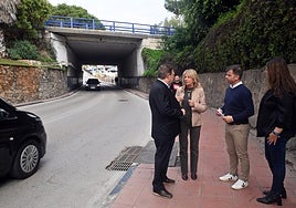 Mayor Ángeles Muñoz visited the underpass