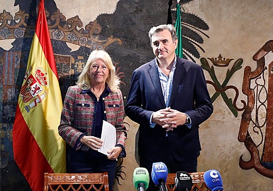 Mayor Ángeles Muñoz and councillor for finance Félix Romero
