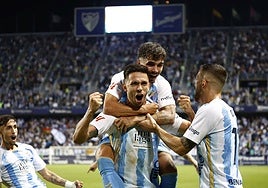 Defender Nelson Montes put Malaga in the lead in first-half stoppage time.