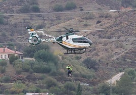 Rescue of people from flooded houses in Álora during the last storm in Malaga province.