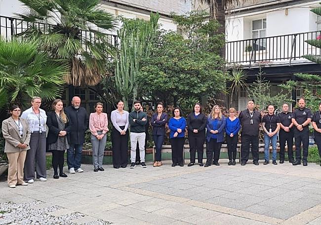 Royal Gibraltar Police officers and civilian staff on Monday.
