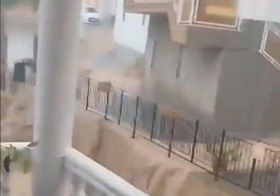 Image of the torrential downpour in Los Romanes this Wednesday 13 November.