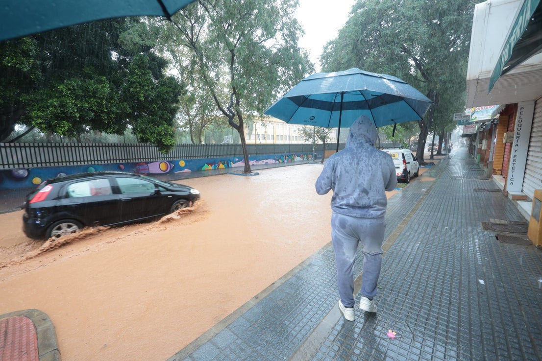 The latest 'Dana' storm sweeps through Malaga and these are the scenes it is leaving in its wake