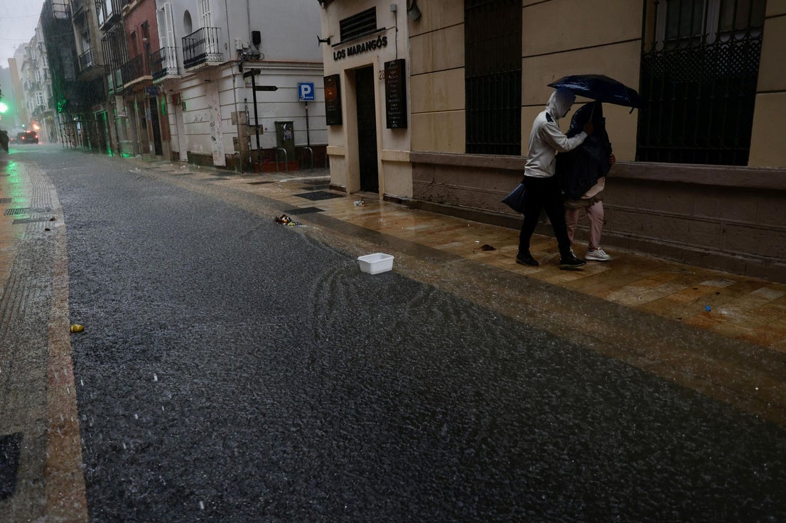 The latest 'Dana' storm sweeps through Malaga and these are the scenes it is leaving in its wake