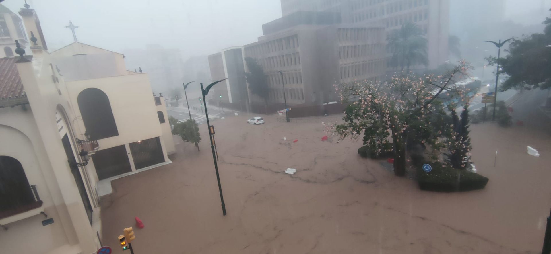 The latest 'Dana' storm sweeps through Malaga and these are the scenes it is leaving in its wake