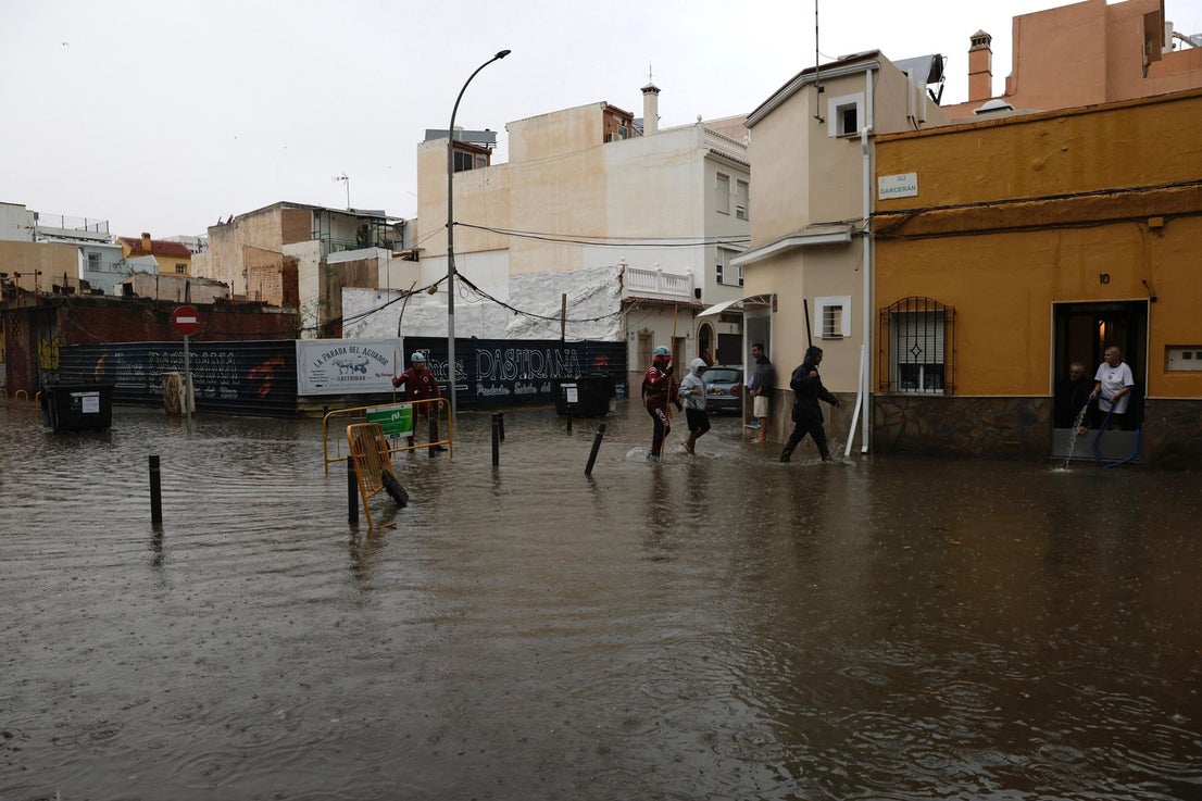The latest 'Dana' storm sweeps through Malaga and these are the scenes it is leaving in its wake