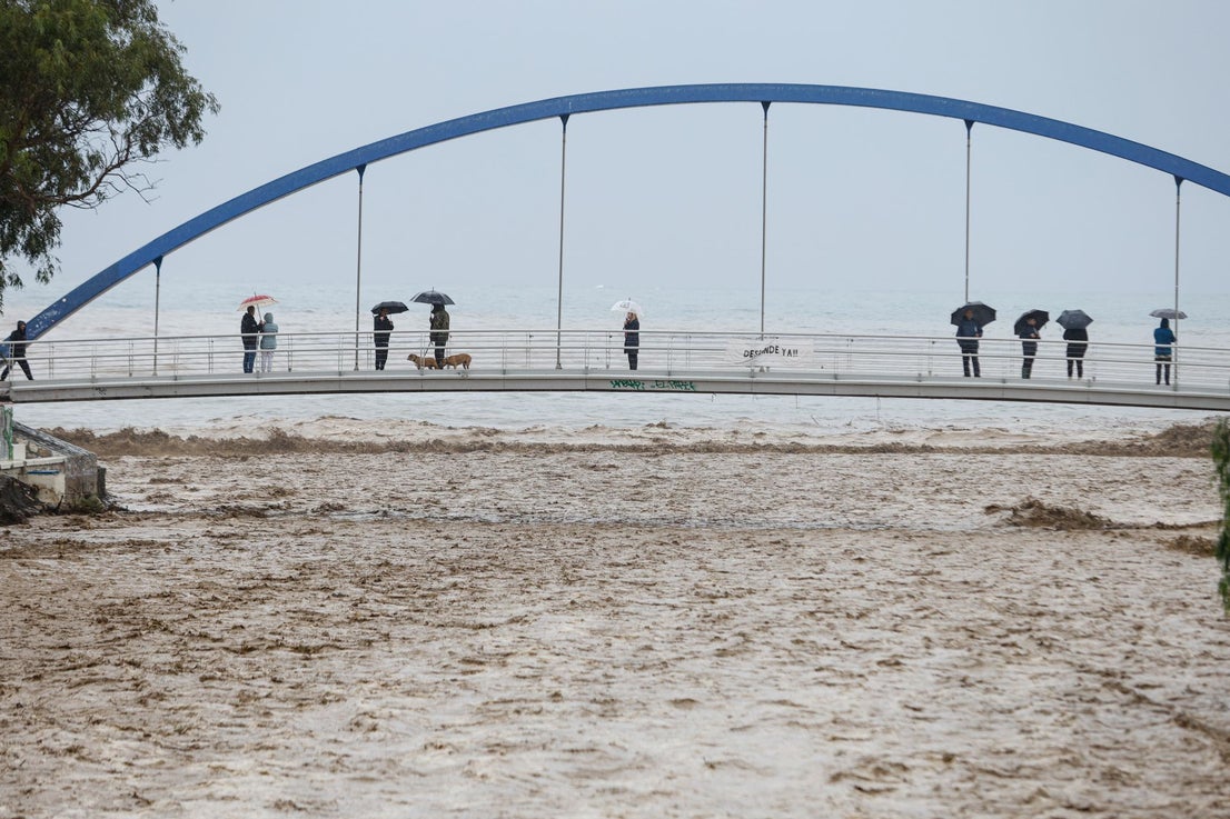 The latest 'Dana' storm sweeps through Malaga and these are the scenes it is leaving in its wake