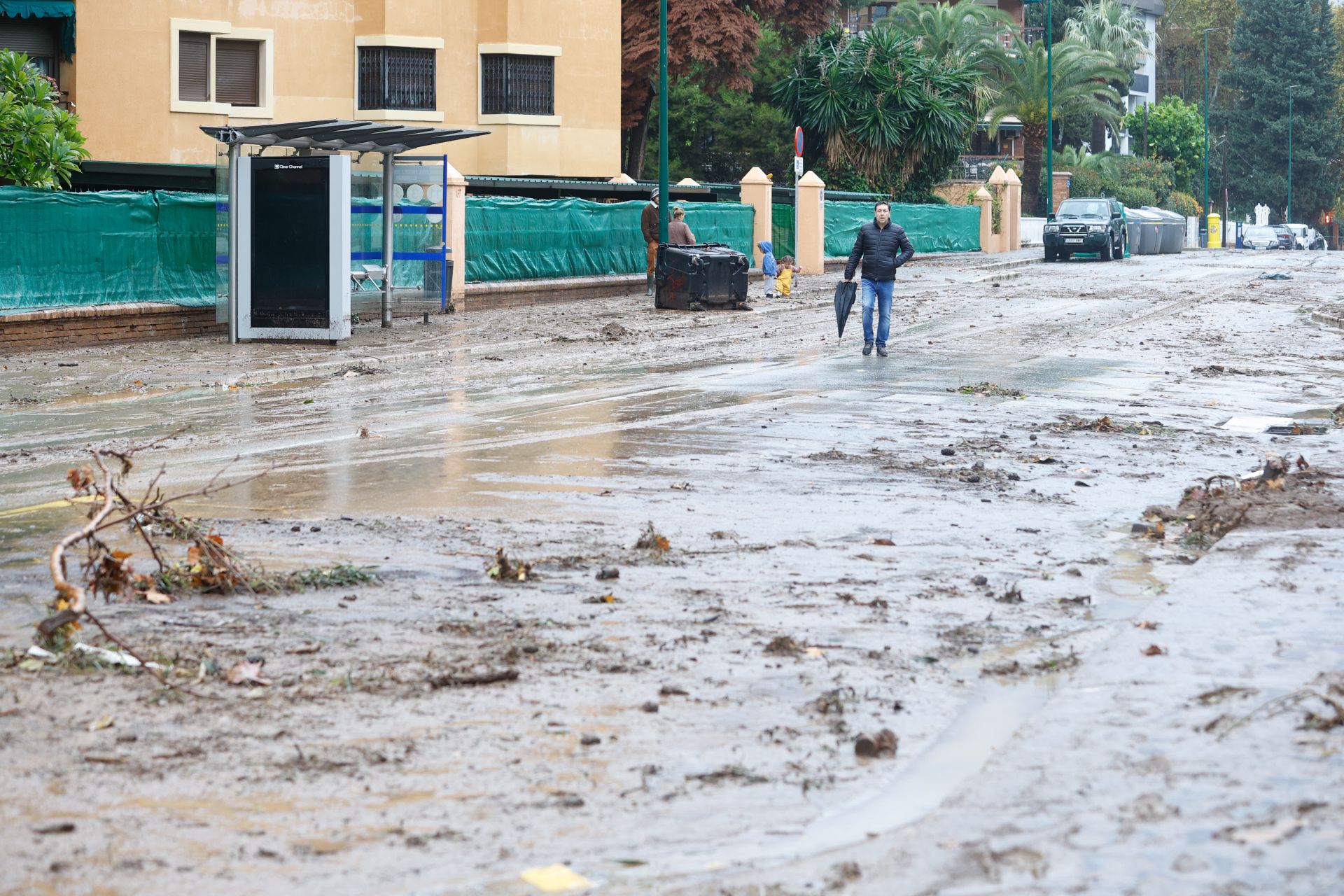 The latest 'Dana' storm sweeps through Malaga and these are the scenes it is leaving in its wake