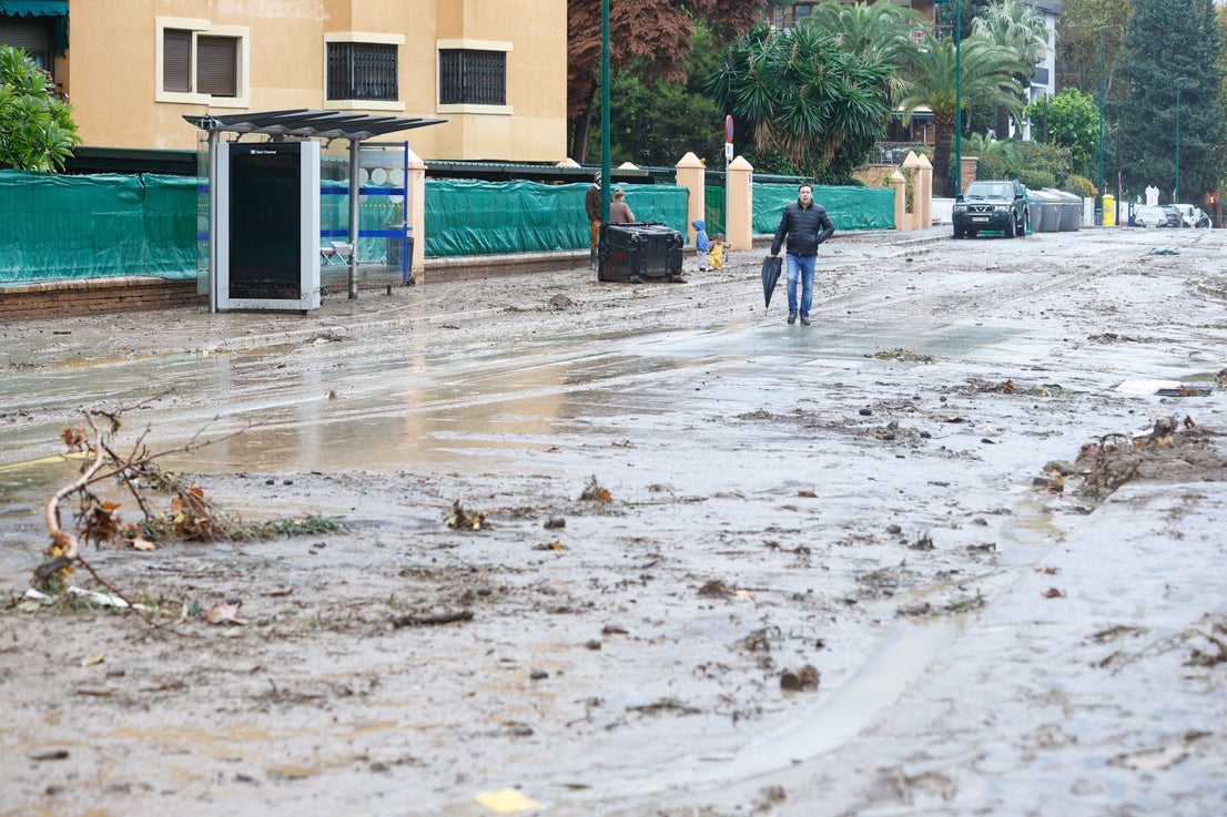 The latest 'Dana' storm sweeps through Malaga and these are the scenes it is leaving in its wake