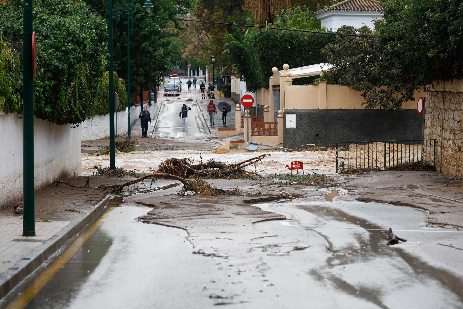 The latest 'Dana' storm sweeps through Malaga and these are the scenes it is leaving in its wake