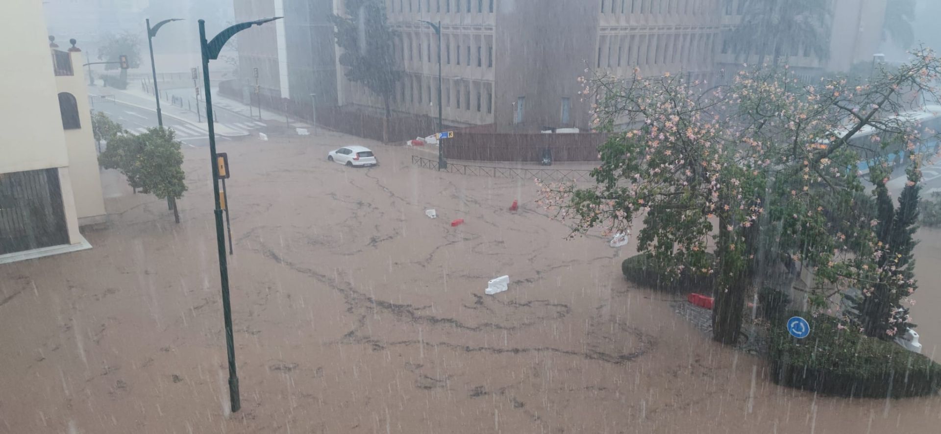 The area near El Corte Inglés in Malaga.