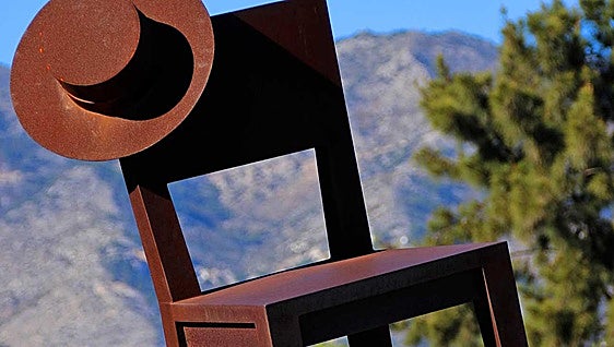 Iconic flamenco chair sculpture installed on Fuengirola roundabout destroyed