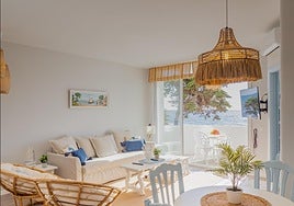 Living room of a holiday home on the Costa del Sol.