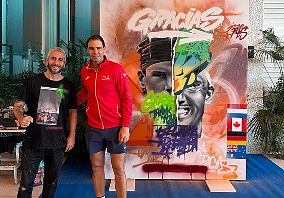 Rafael Nadal smitten by new artwork unveiled on the Costa del Sol