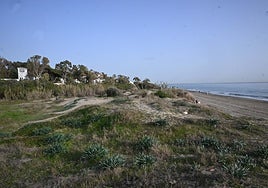 The dunes in the area of Las Dunas Club development.