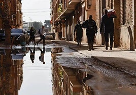 Standing water in the wake of the Dana storm.