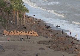 The state of La Malagueta beach after the last storm