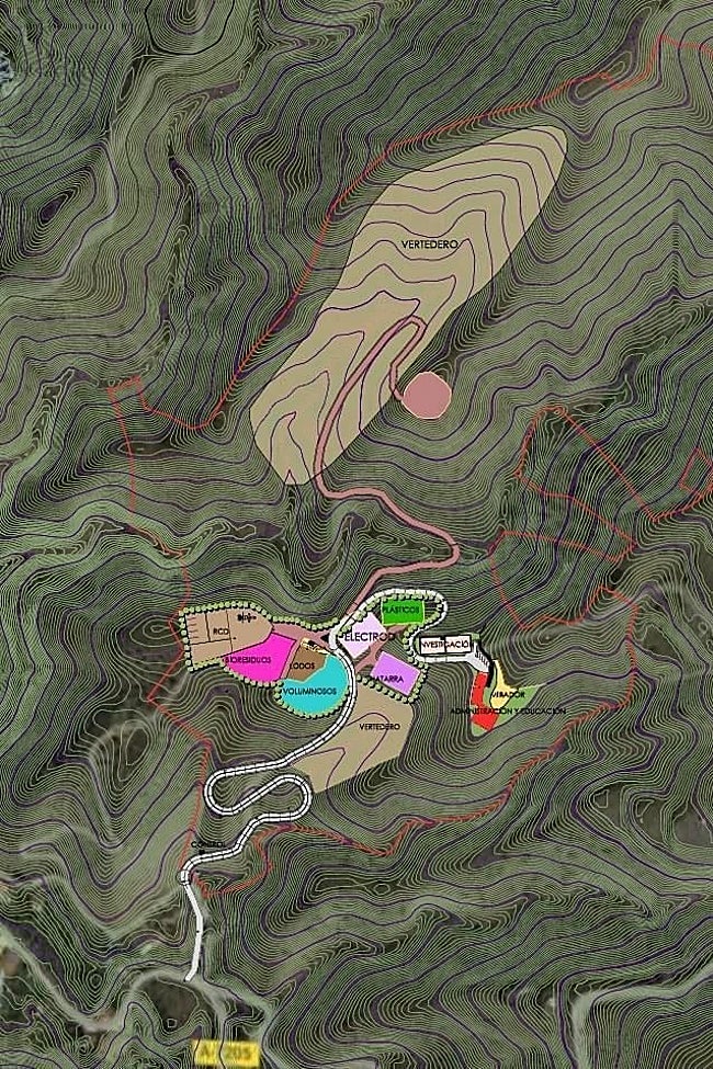 Map showing the planned site of the centre.