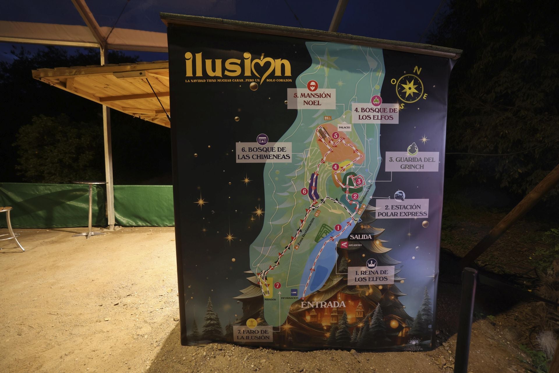 Christmas lights at La Concepción in Malaga