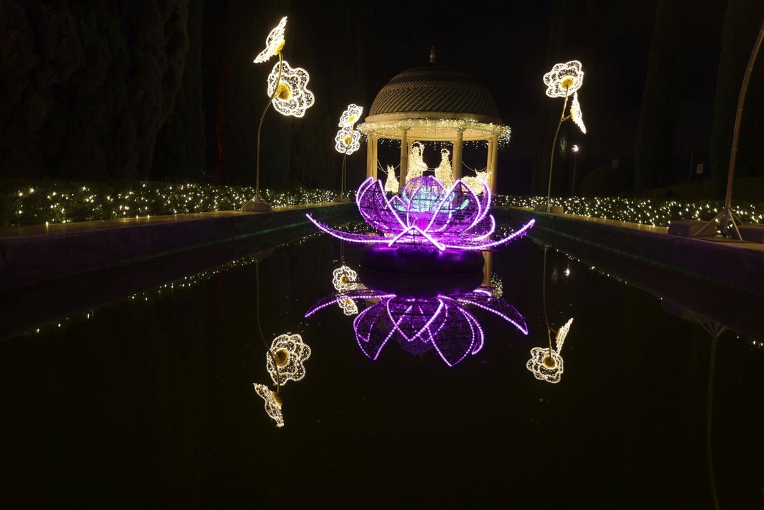 Christmas lights at La Concepción in Malaga