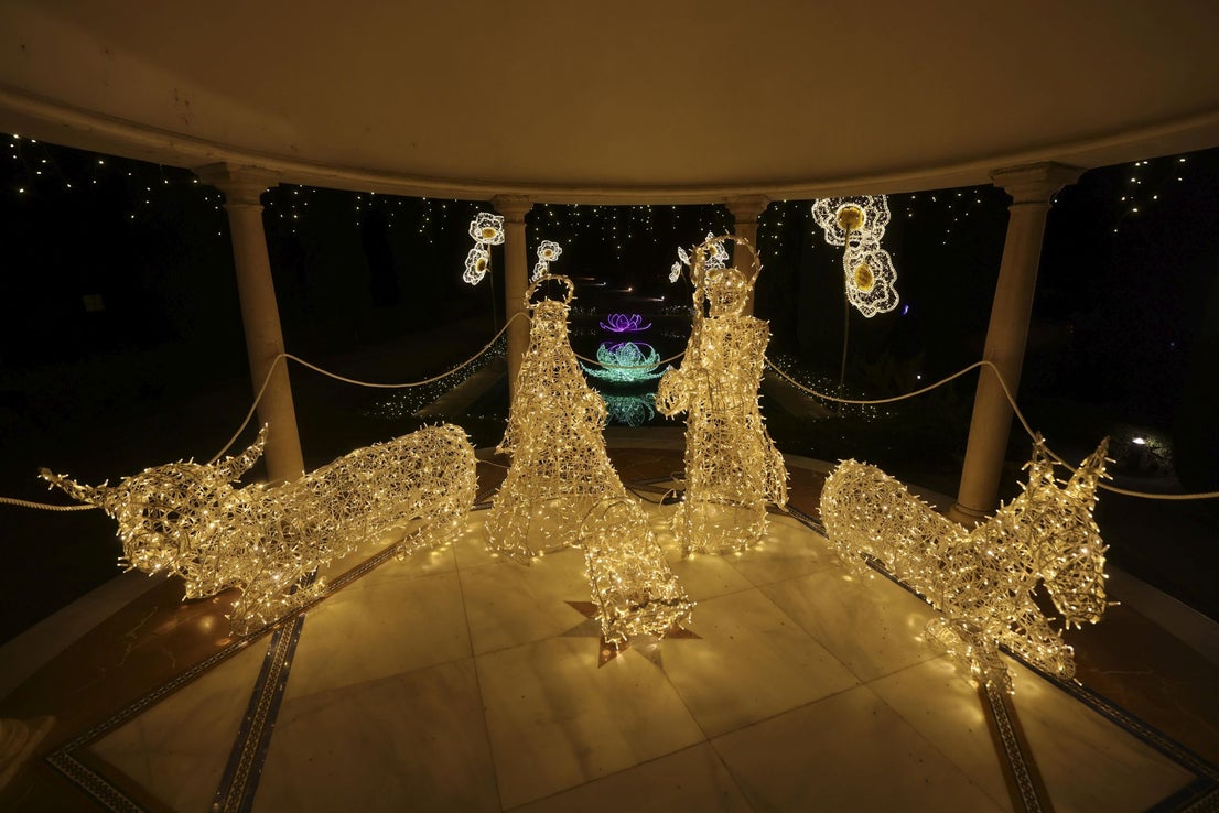 Christmas lights at La Concepción in Malaga