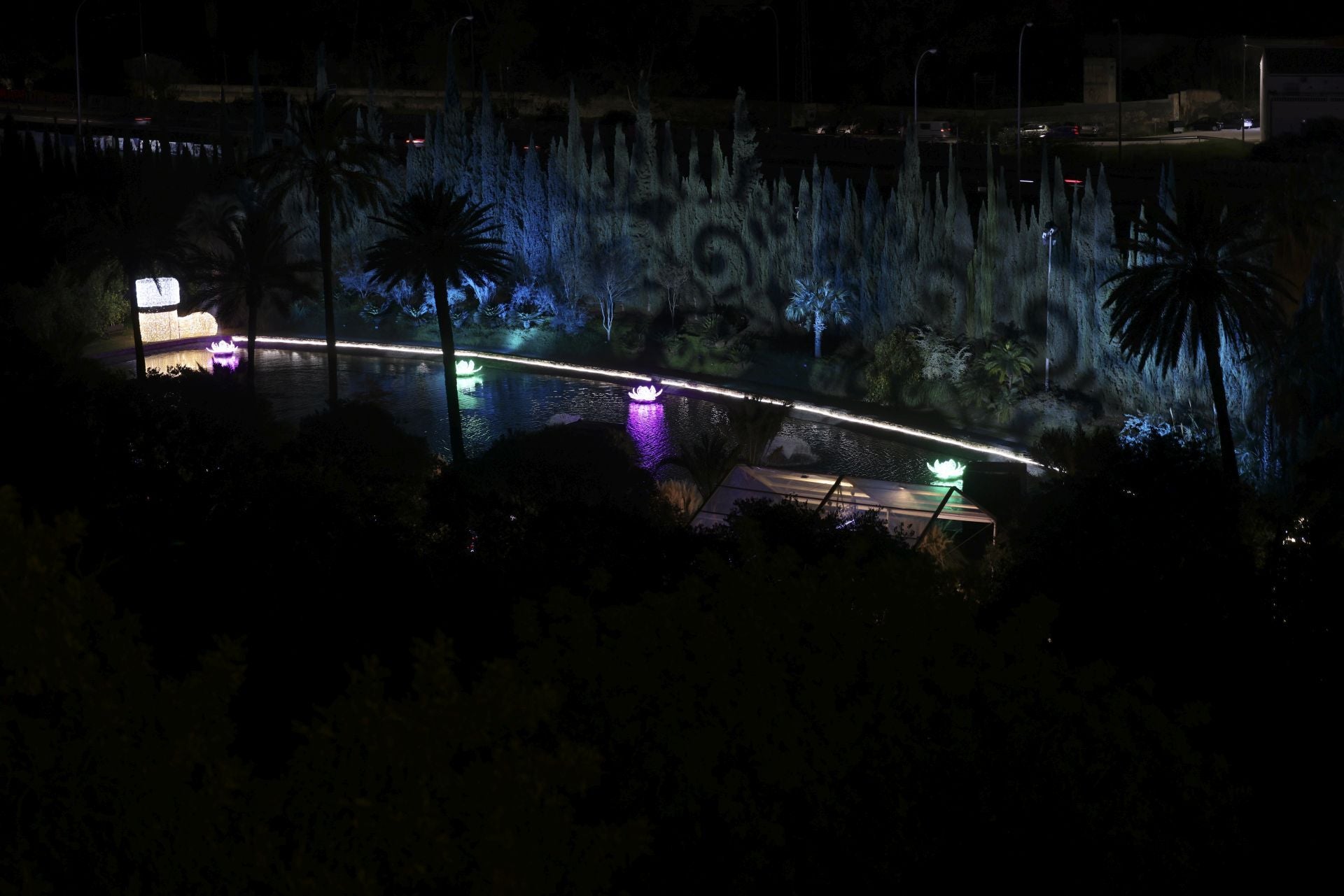 Christmas lights at La Concepción in Malaga