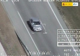 Vehicle caught by the DGT committing an offence.