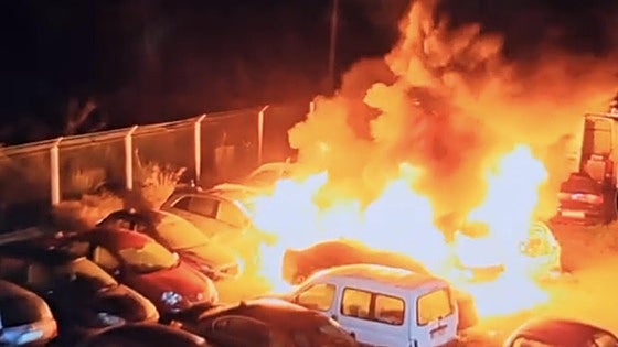 Impounded vehicles gutted during major blaze at municipal depot on Costa del Sol