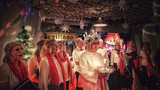 Swedes in Nerja celebrate Lucia Night by candlelight