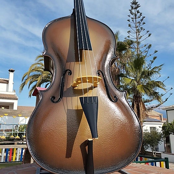 Vandals hit wrong note after targeting giant musical instruments erected in Malaga 'town of music'