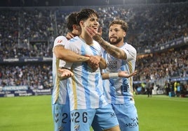 Antoñito celebrates giving Malaga an early lead.