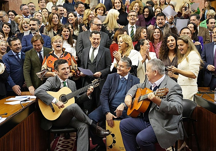 Christmas carols at the Junta de Andalucía.