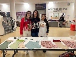 Students manning the stall.