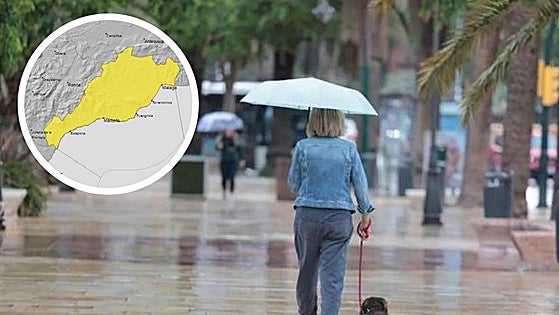 Aemet activates yellow alert for heavy rain on New Year's Eve in Malaga and along the Costa del Sol