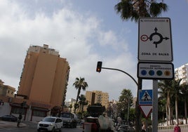 Low emission zone information sign.