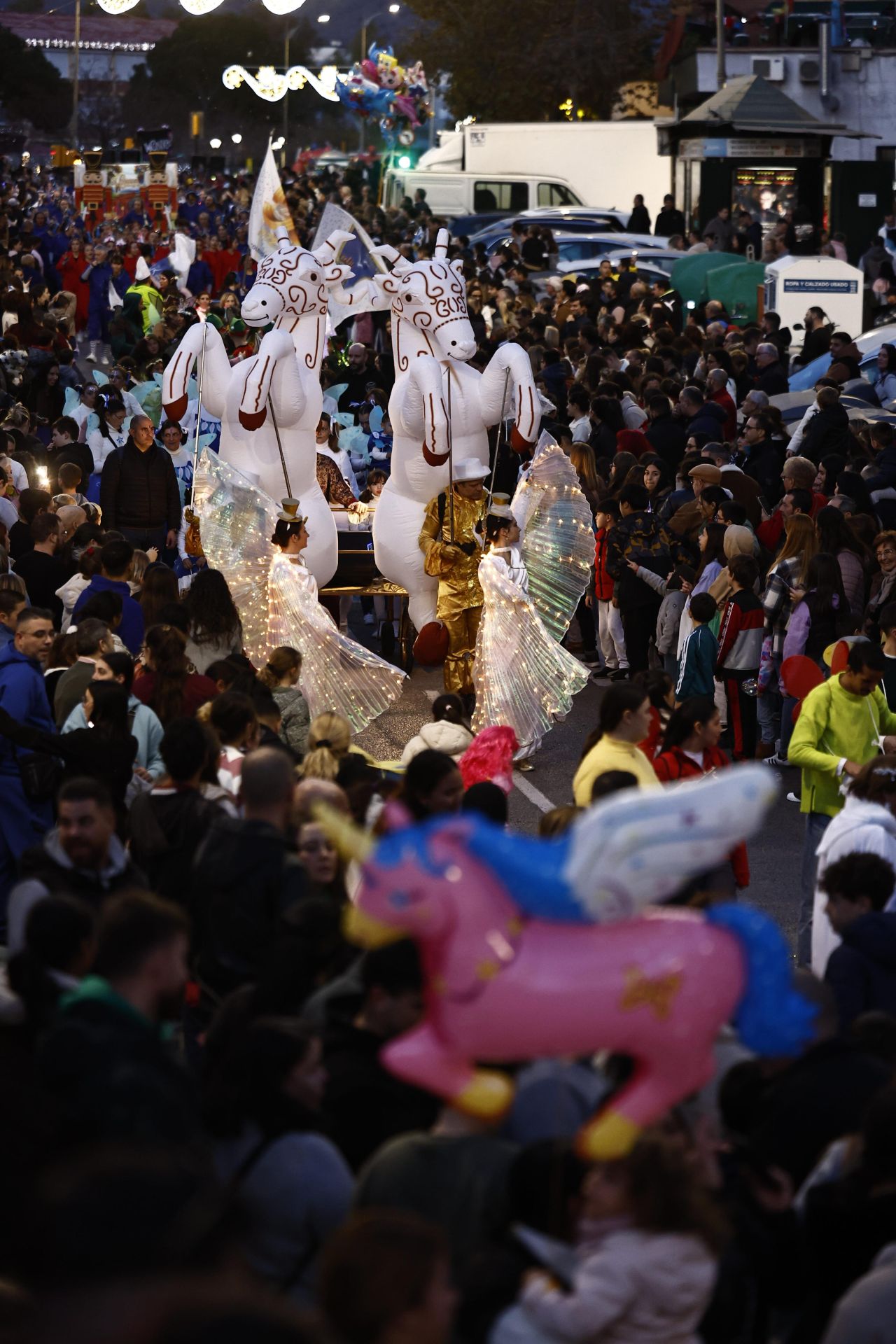 Cabalgata en la barriada malagueña de Miraflores.