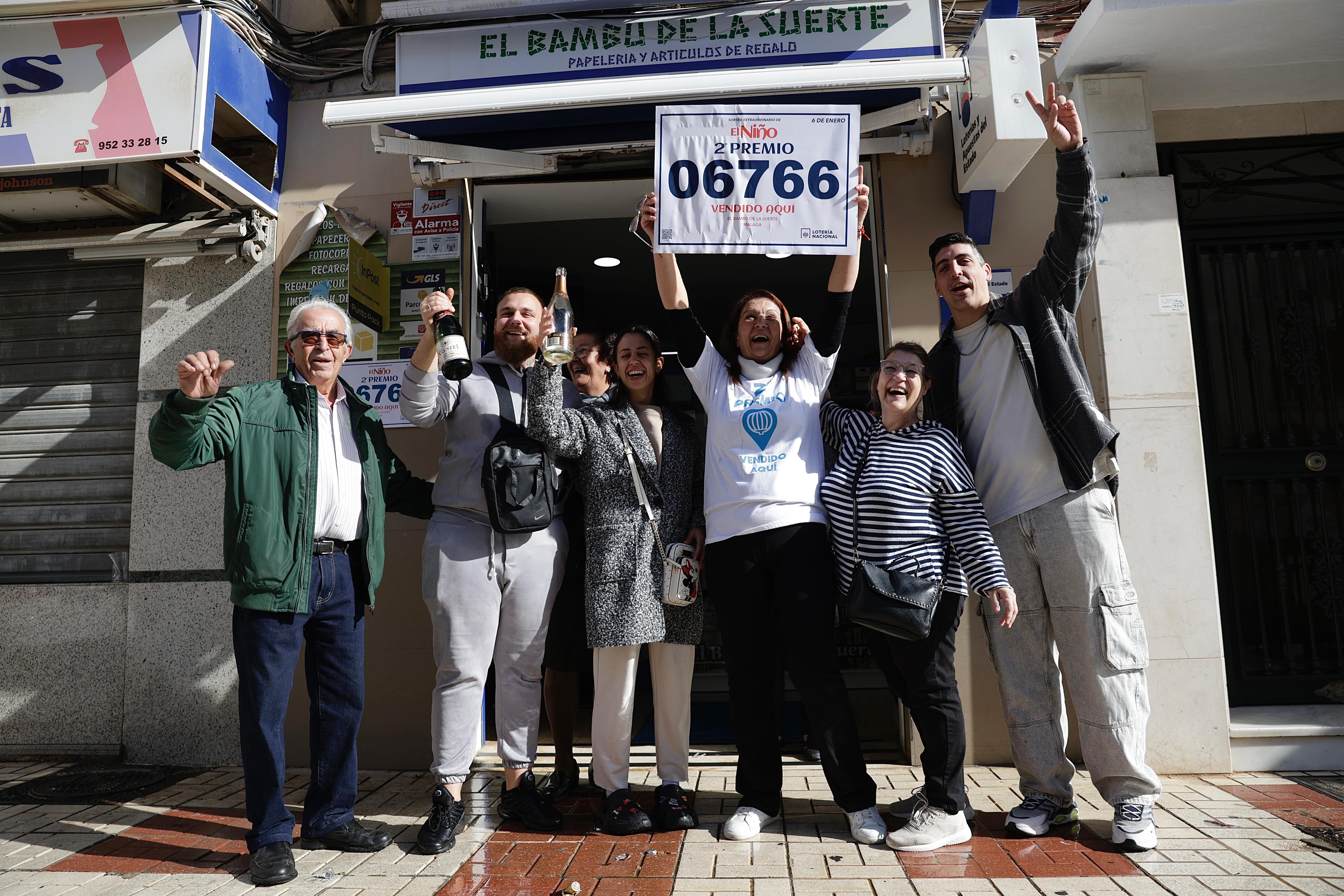 Celebration for a second prize in Malaga city.