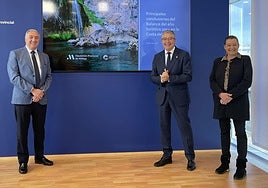 Díaz, Salado and González, after the presentation of the 2024 tourism figures