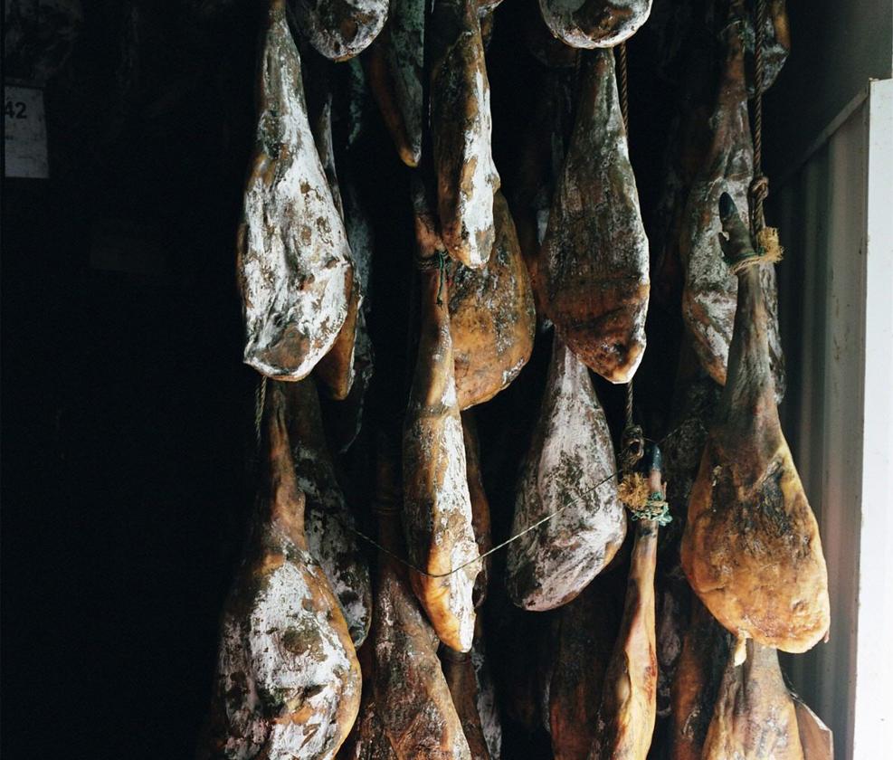 Acorn-fed ham in Spain