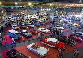 Crowds of visitors enjoying the exhibition of classics at FYCMA.