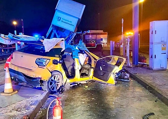 Image of the vehicle involved in the accident this Sunday morning.